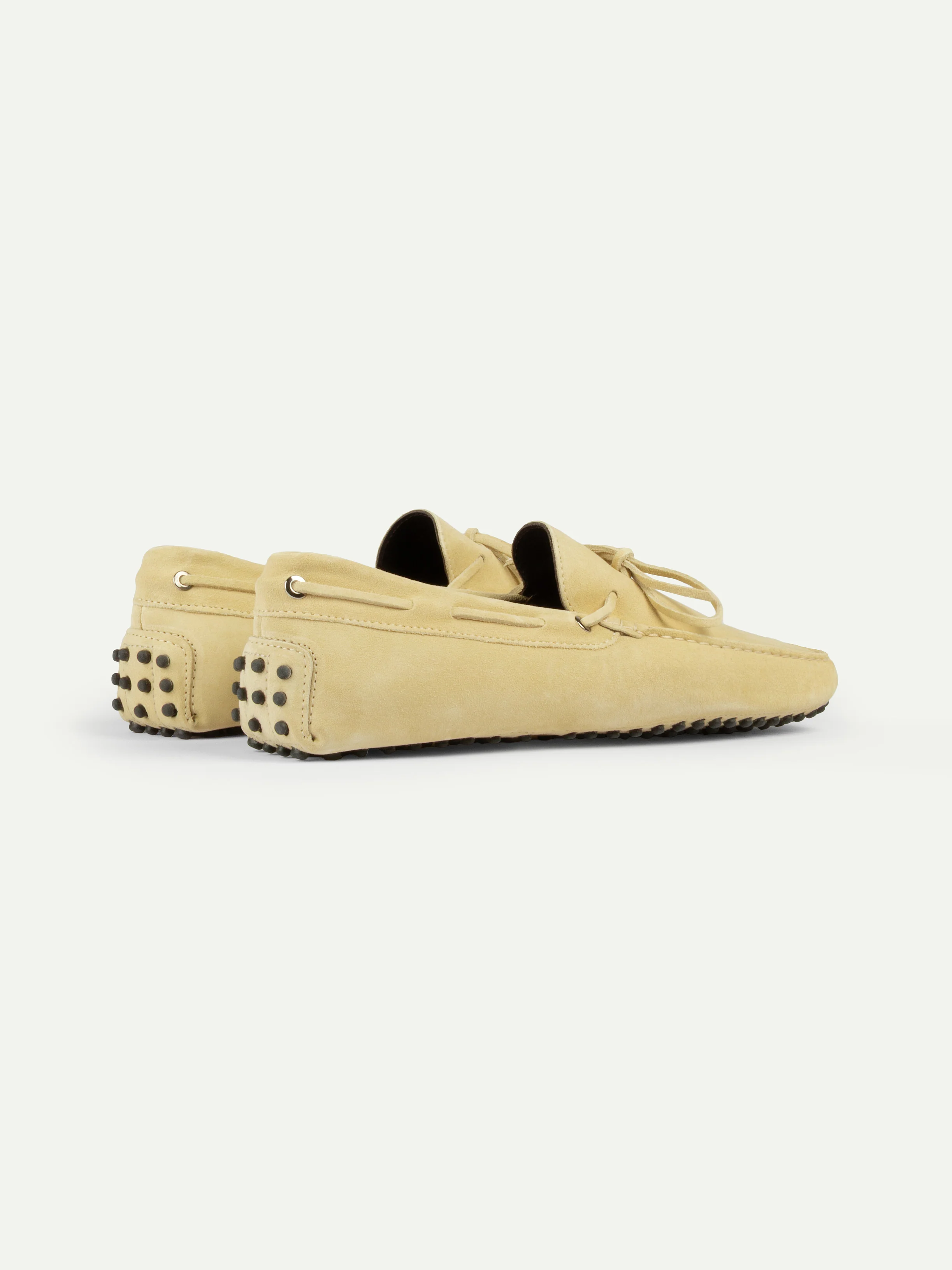 Light Yellow Suede Driving Shoes - Image 4