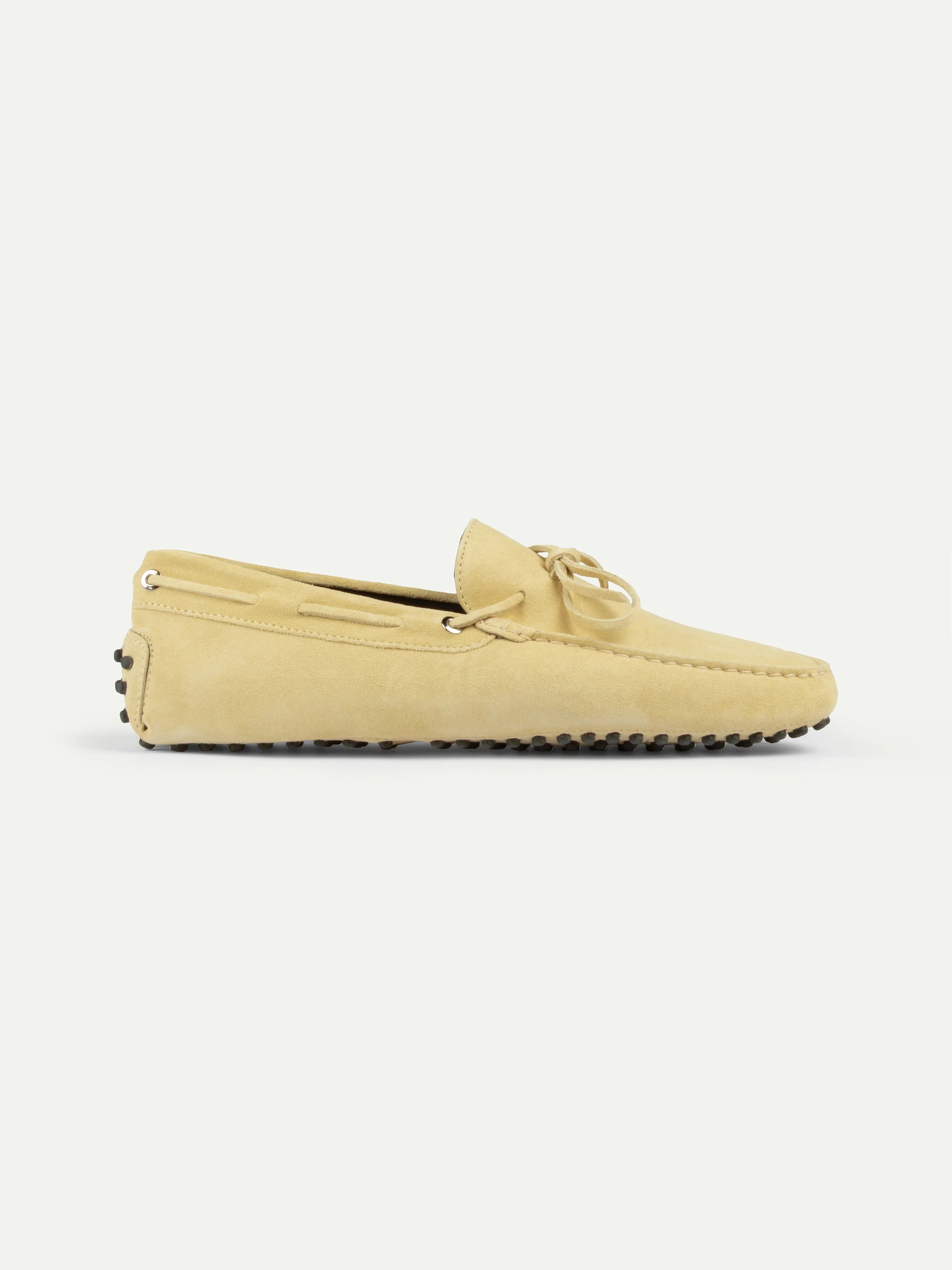 Light Yellow Suede Driving Shoes - Image 5