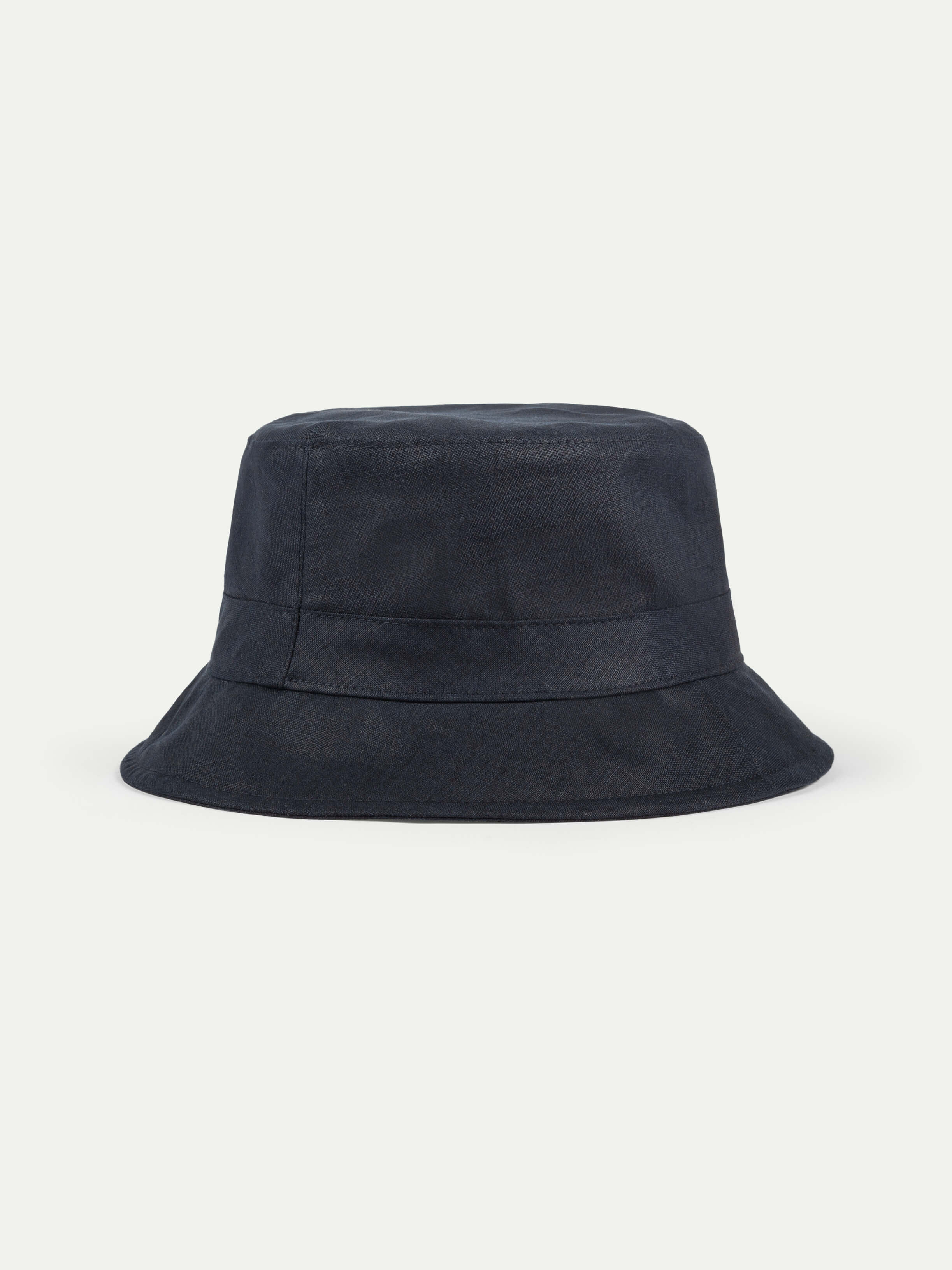Navy Linen Bucket Hat - Image 4