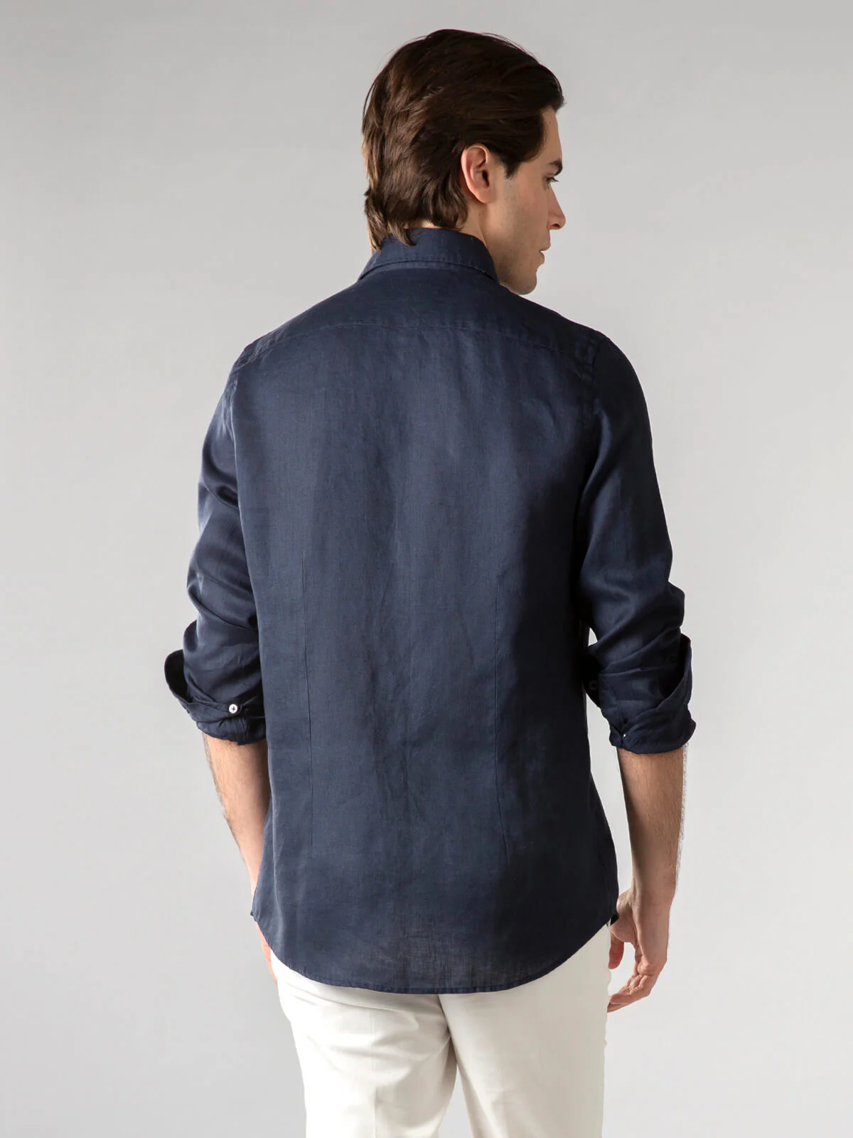 Navy Linen Seaside Shirt - Image 4