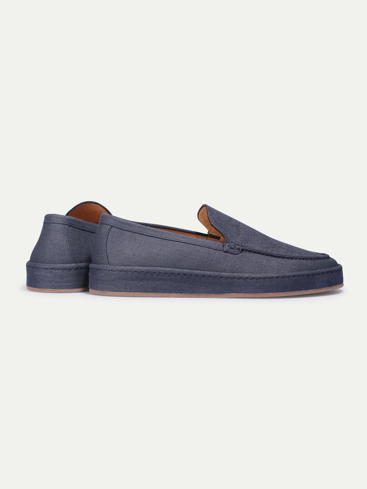 Navy Linen Voyager Loafer - Image 2