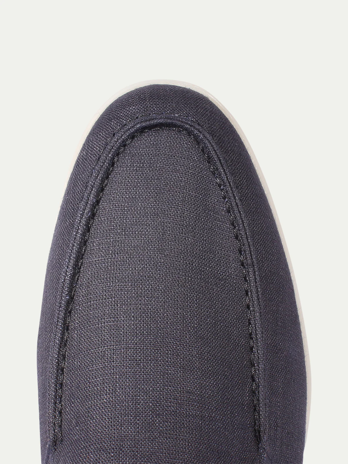 Navy Linen Yacht Loafers - Image 2