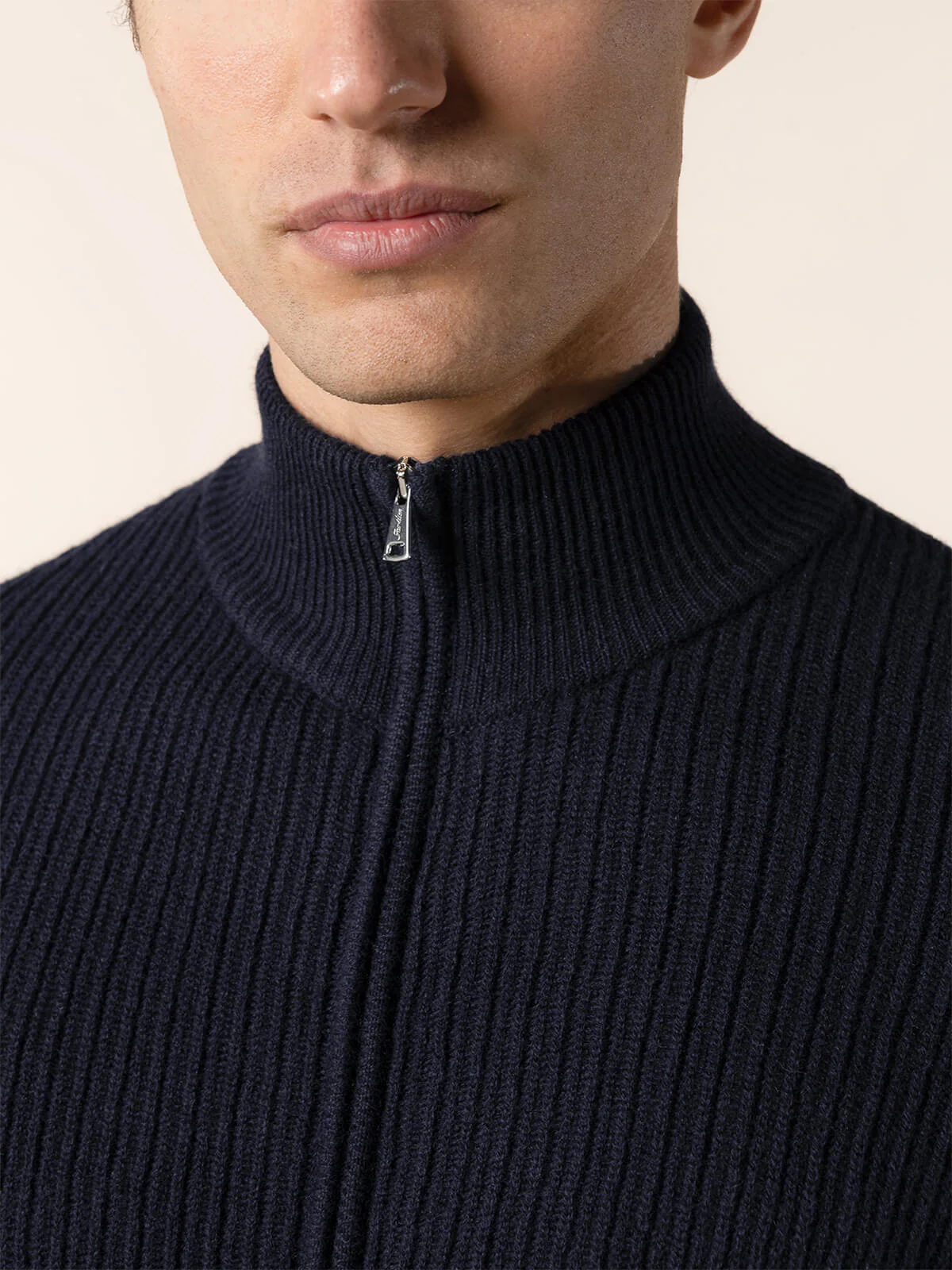 Navy Rib Vest - Image 4