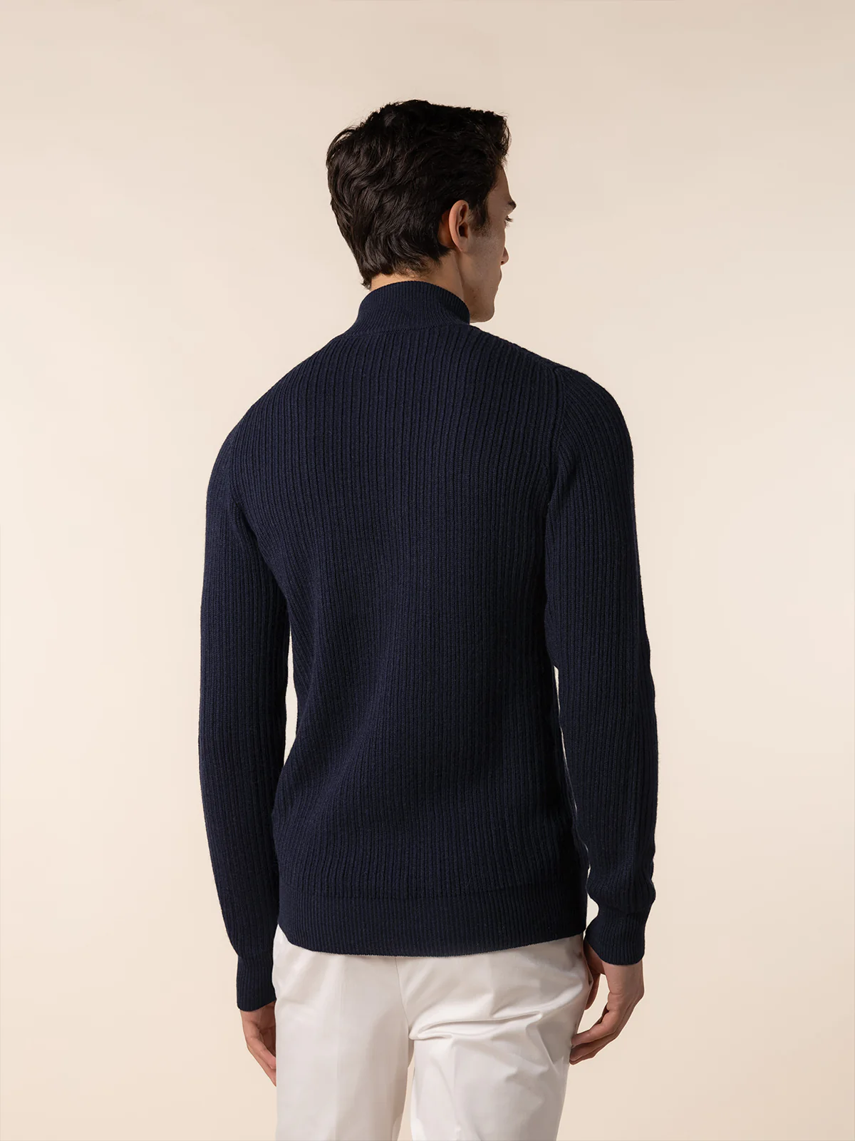 Navy Rib Vest - Image 5