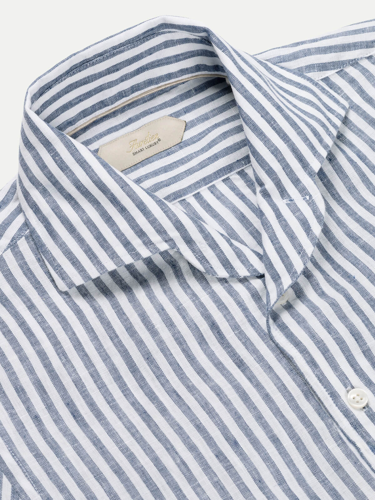 Navy Stripe Linen Seaside Shirt - Image 3