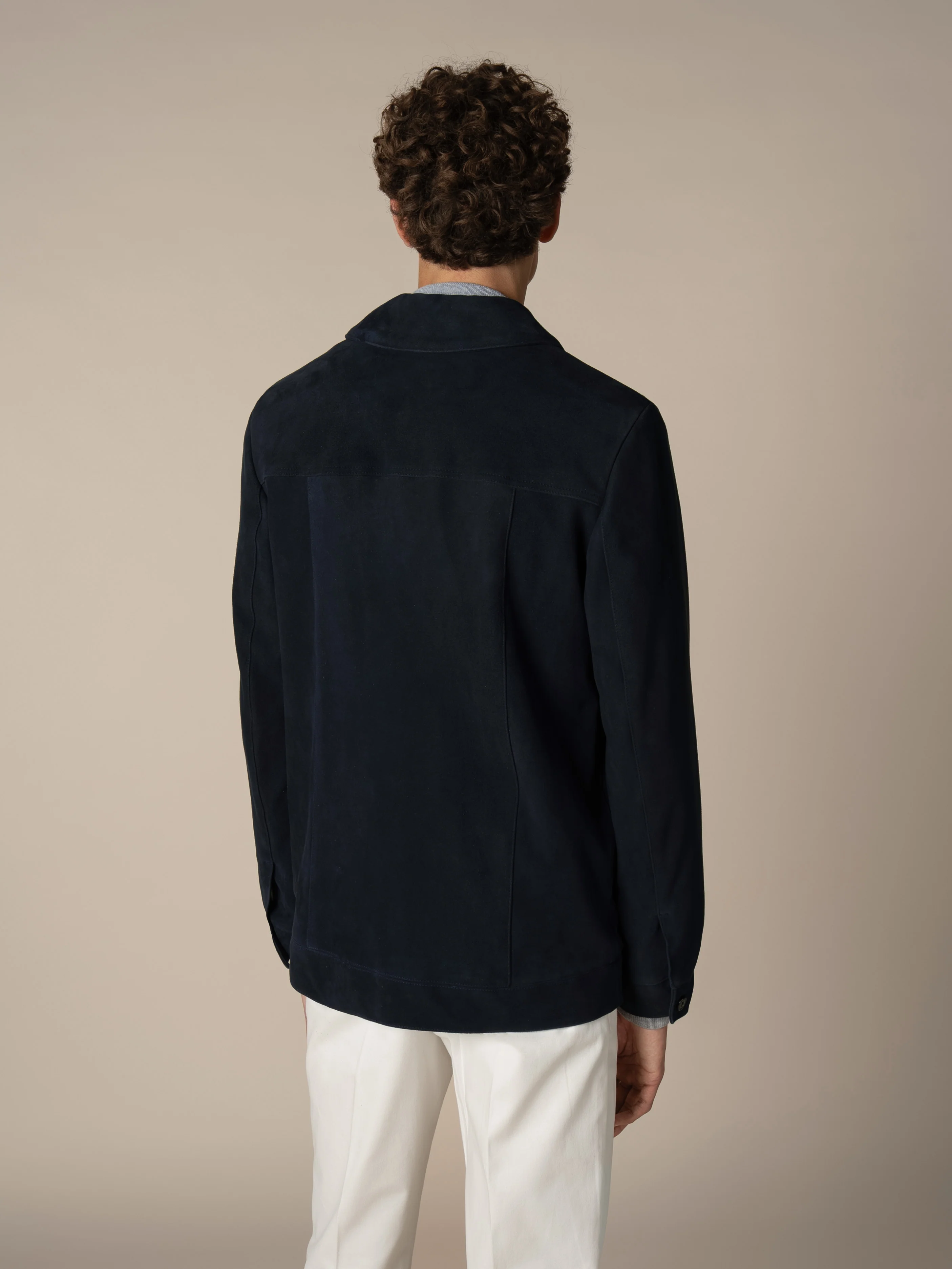 Navy Suede Jacket - Image 8