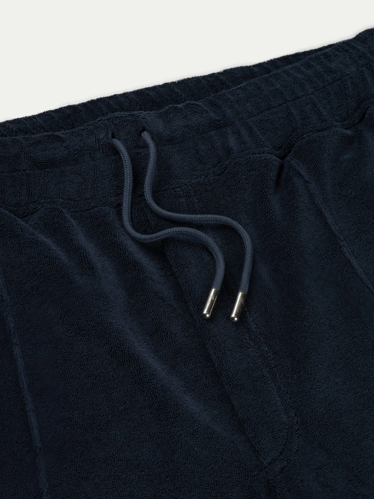 Navy Terry Towelling Leisure Shorts - Image 3