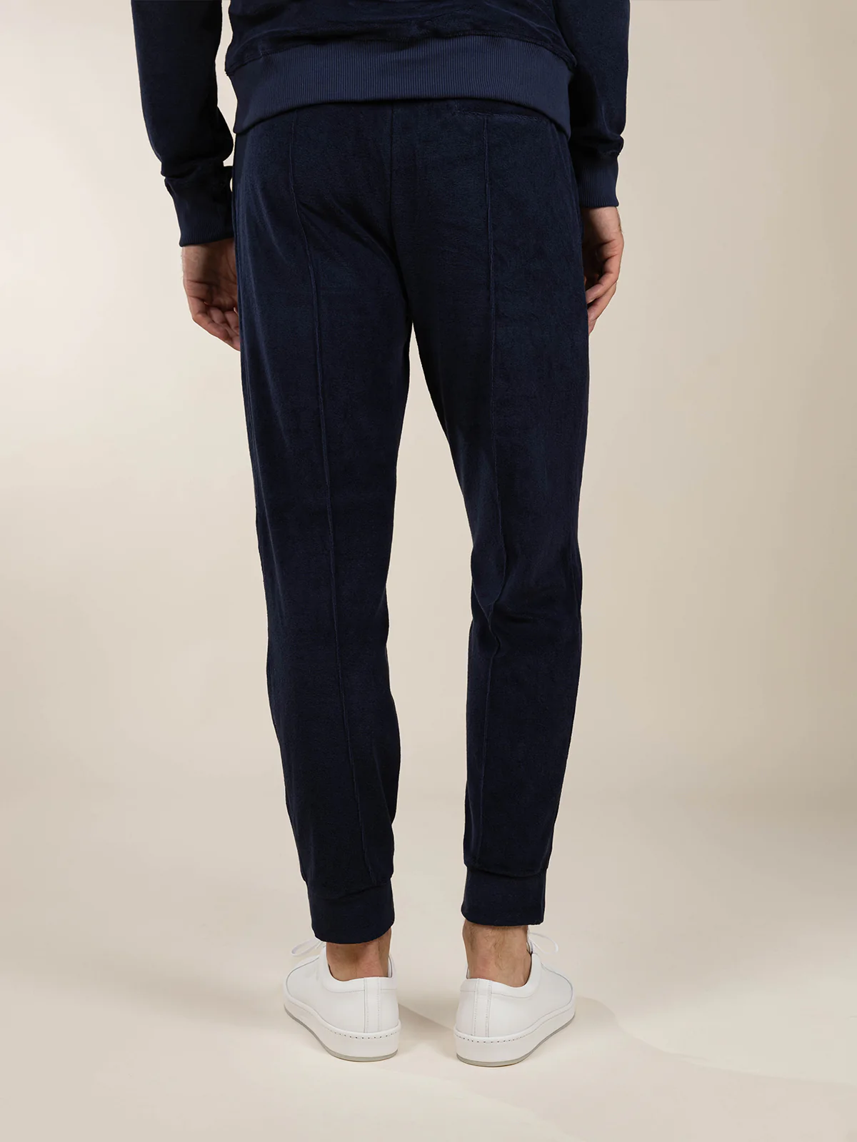 Navy Terry Towelling Leisure Trousers - Image 4
