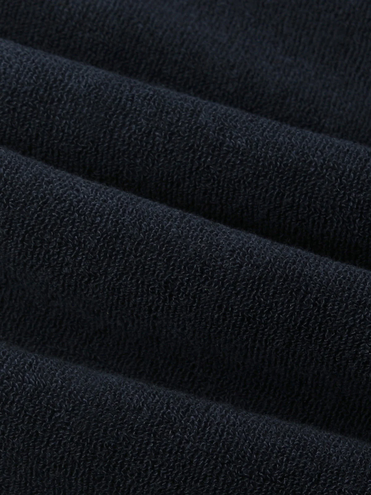 Navy Terry Towelling Polo Shirt - Image 6