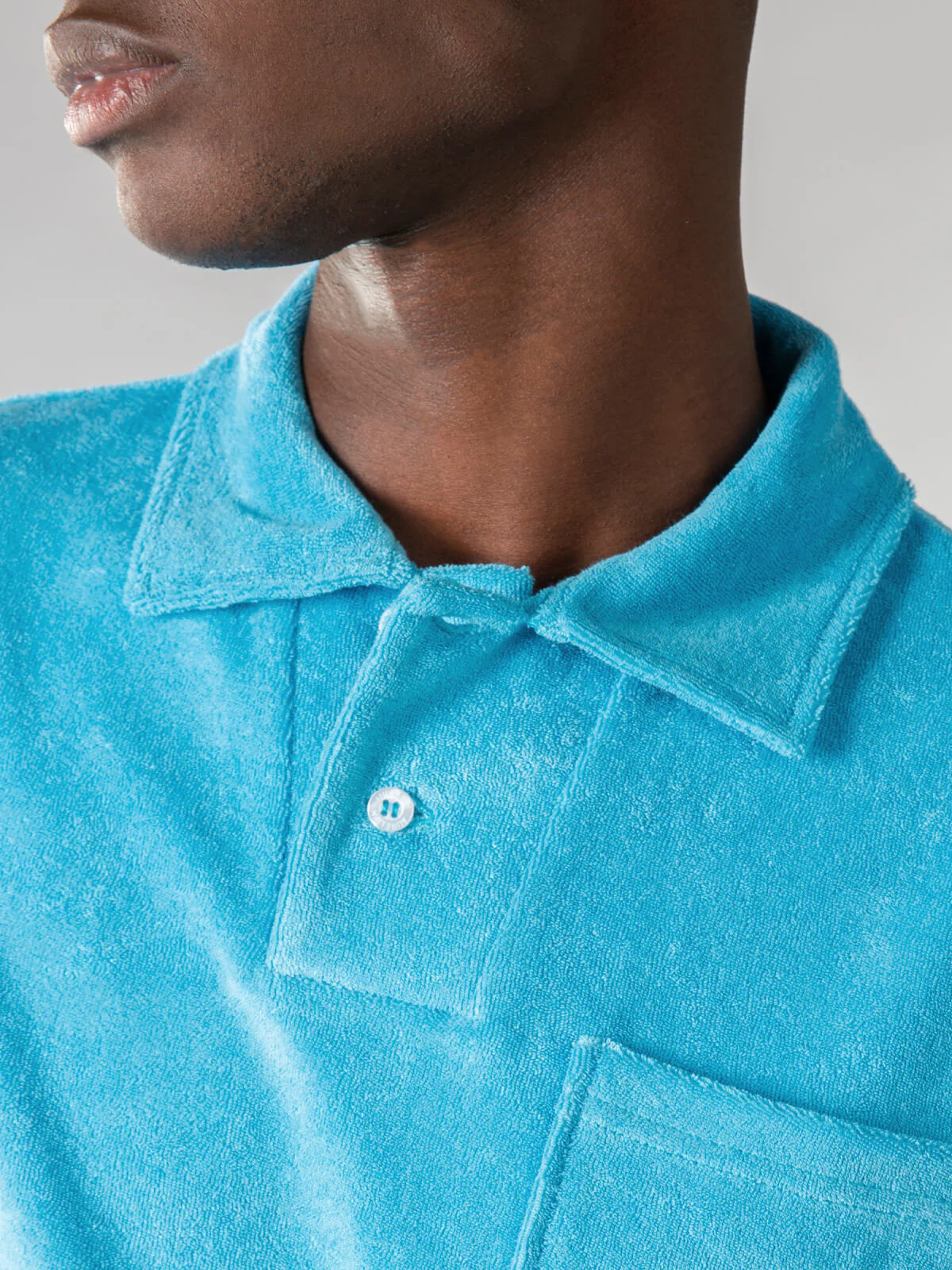 Ocean Terry Towelling Polo Shirt - Image 3