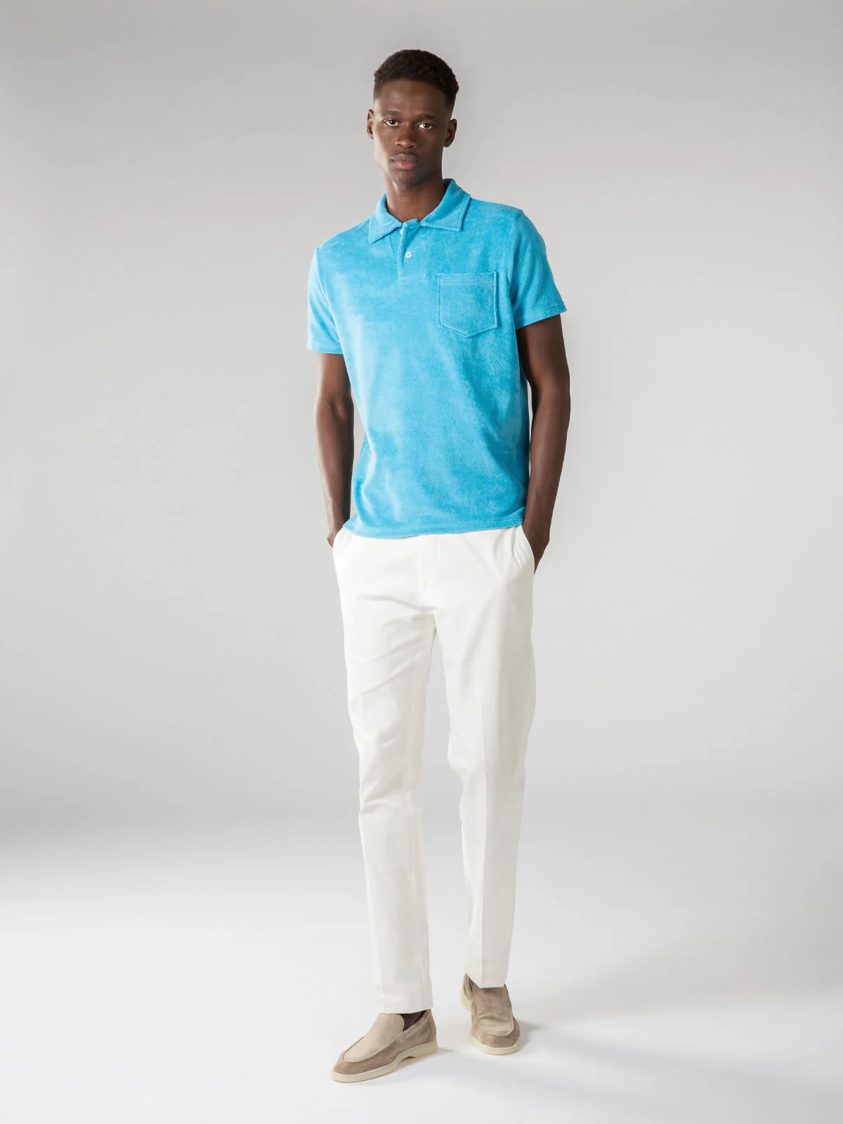 Ocean Terry Towelling Polo Shirt - Image 7