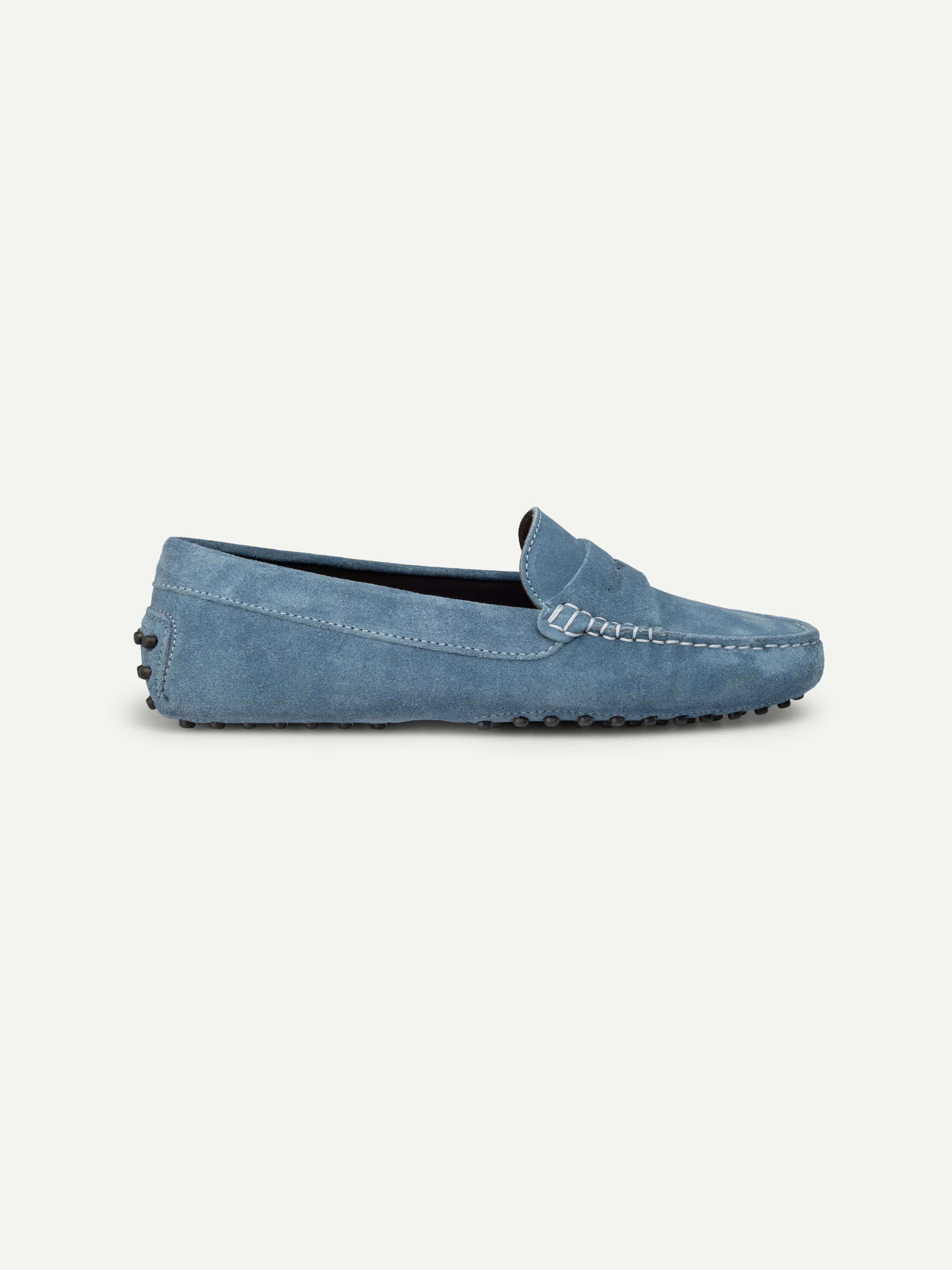 Sapphire Blue Blue Suede Driving Shoes - Image 6