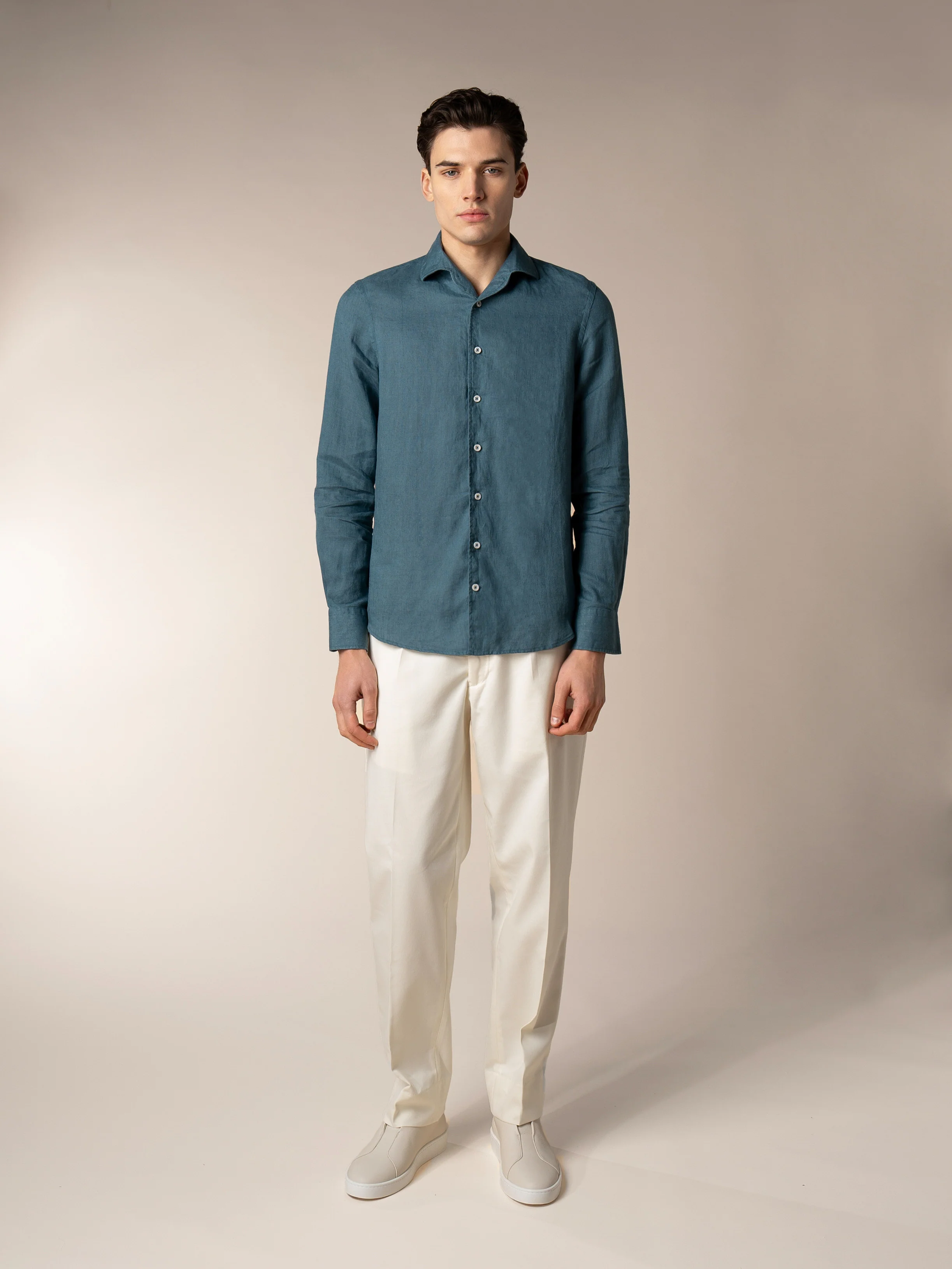 Sea Green Linen Seaside Shirt - Image 6