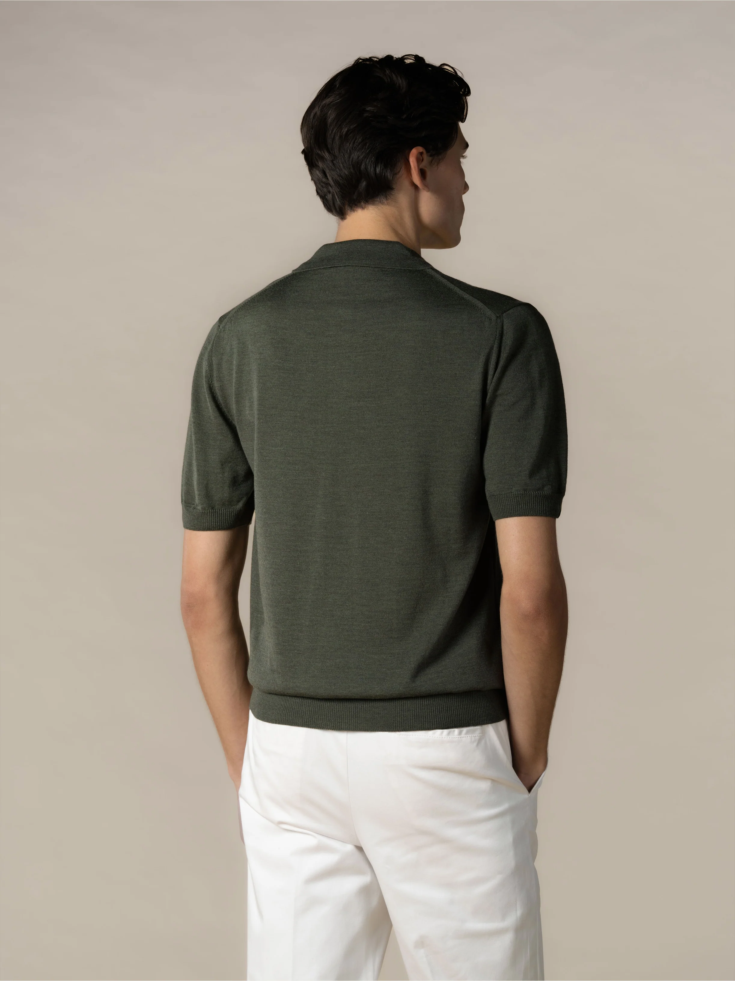 Shortsleeve Buttonless Polo Classic Green - Image 5
