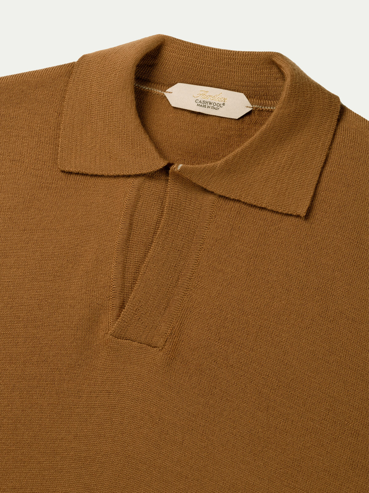 Shortsleeve Buttonless Polo Saffron - Image 3