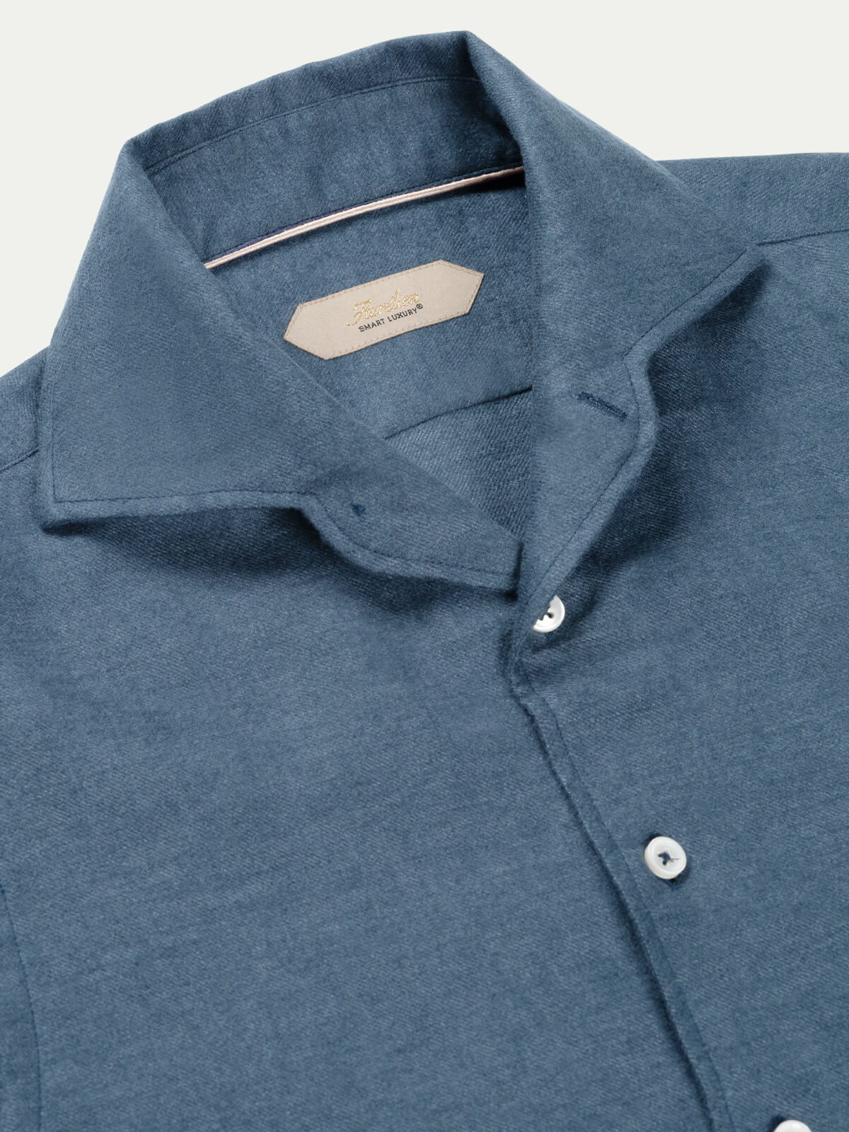 Steel Blue Flannel Shirt - Image 2