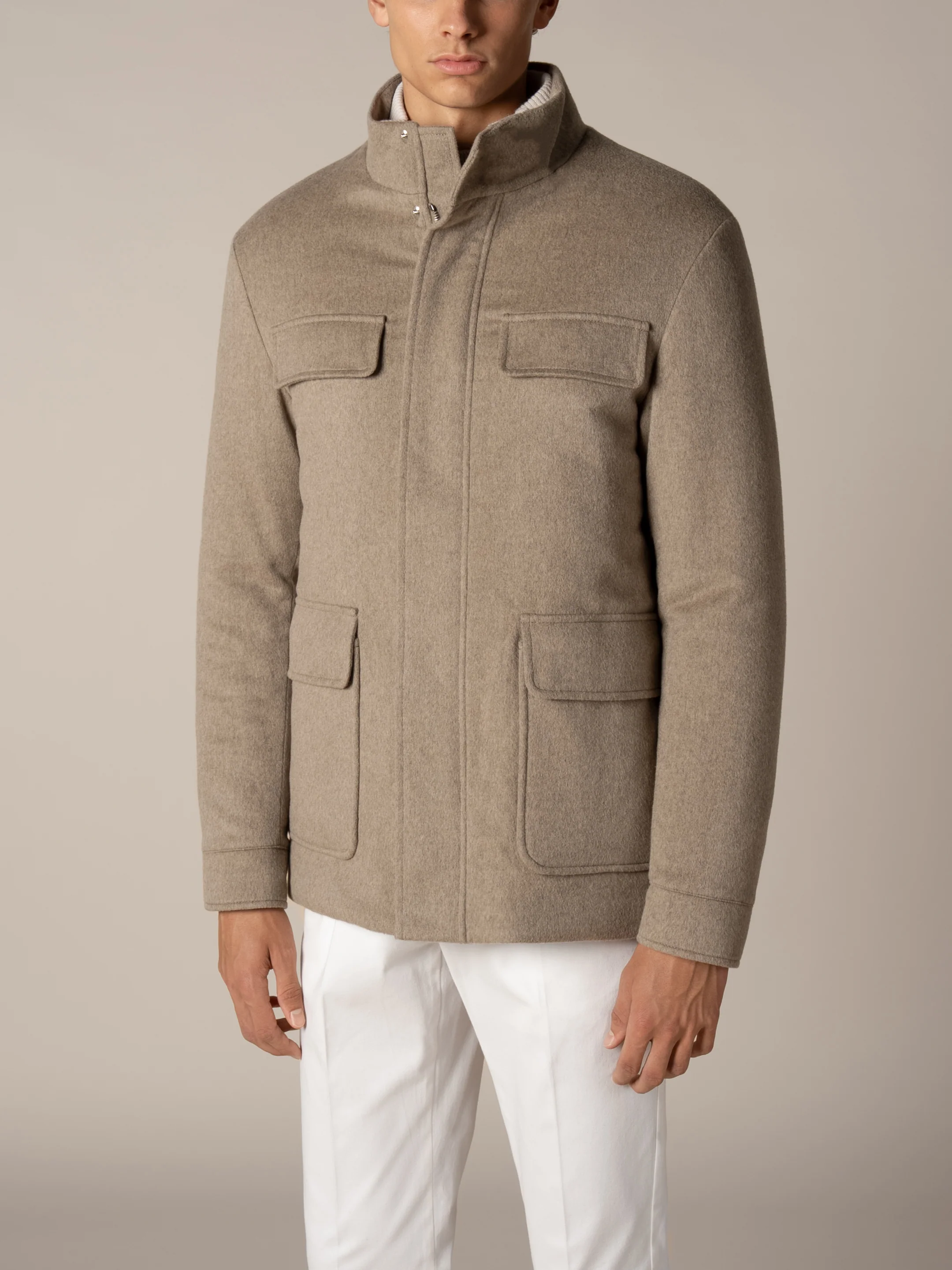 Taupe Field Jacket - Image 2