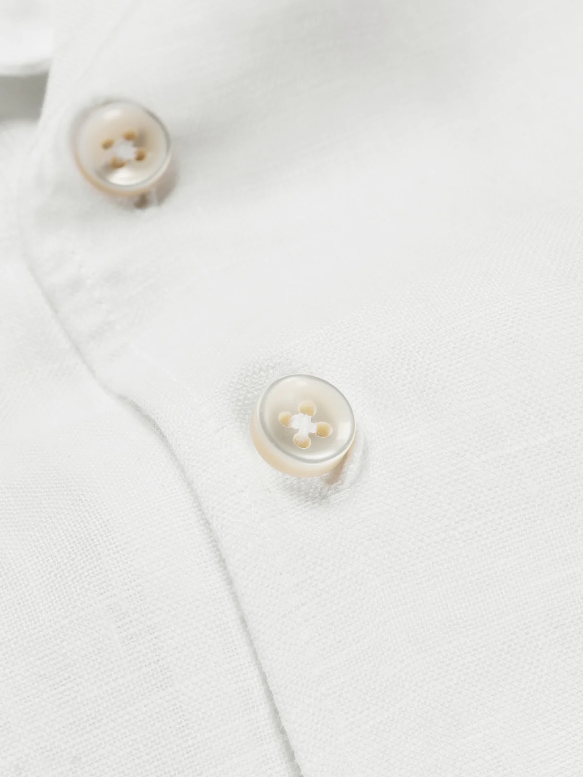 White Linen Pop-over Shirt - Image 6