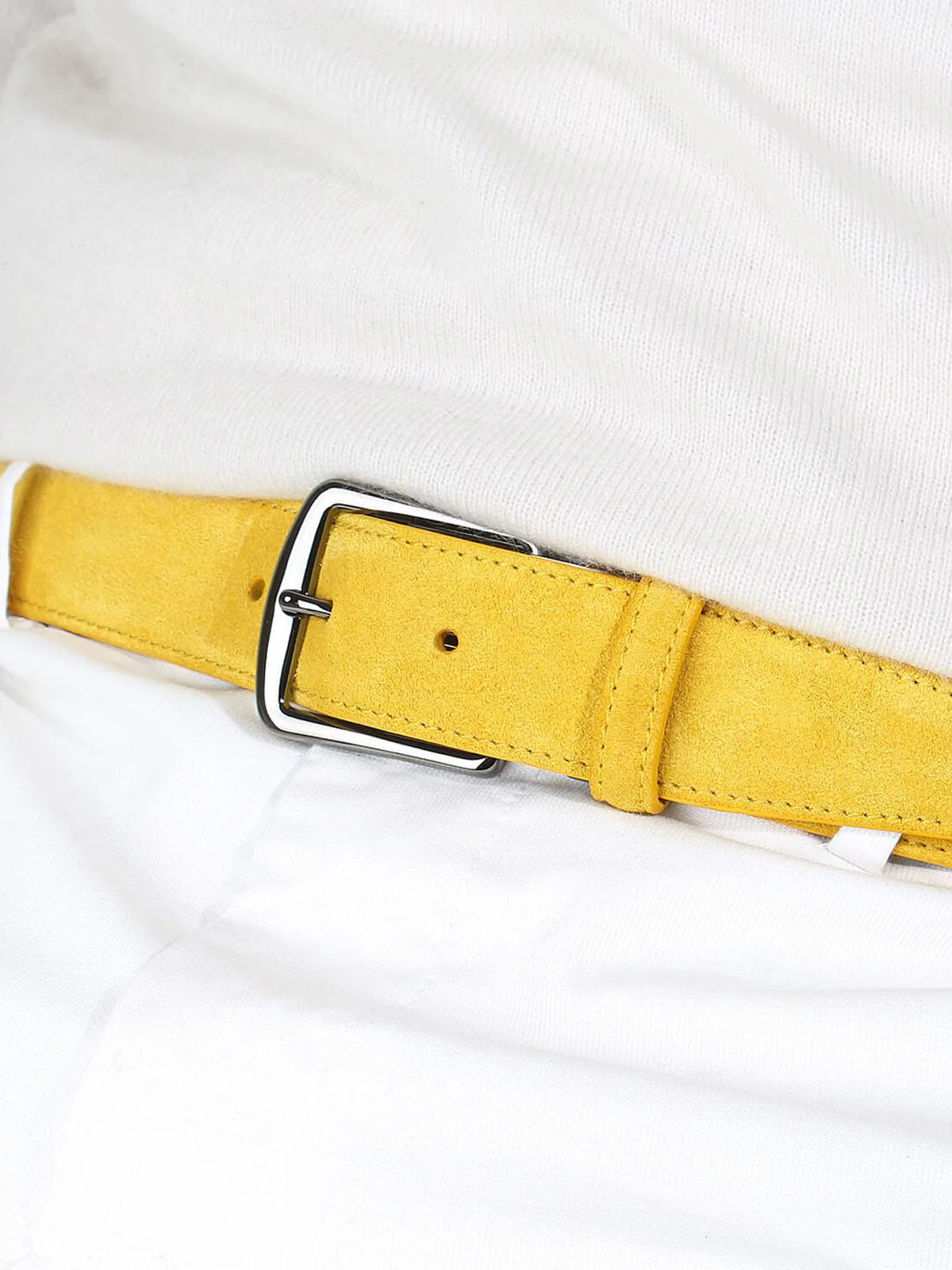 Yellow Suede Leather Belt - Image 3